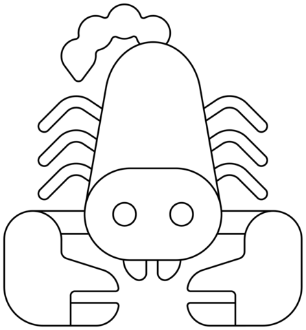 Scorpion Emoji Coloring Page